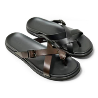 Sandal pria kulit asli antiselip, sandal pria kulit asli, sandal anti selip, kelas atas, Vamp, lembut, EVA, sol luar, sandal sesuai pesanan
