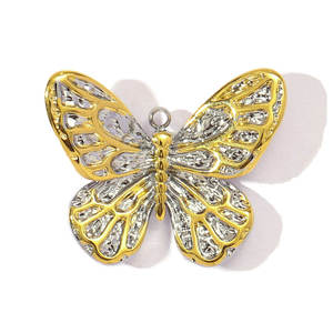 Stainless Steel 18k Gold Plated Two Tone Irregular Geometric Shape Love Shell <strong>Honey</strong> Moon DIY Waterproof <strong>Charm</strong> Yf6605 - Product Image 6