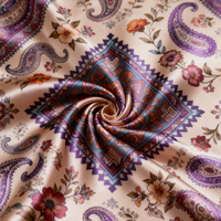 Tissu satiné 100 % polyester anti-boulochage 60-85 GSM imprimé tissé anti-plis pour robes de mariée, vêtements de nuit et doublures