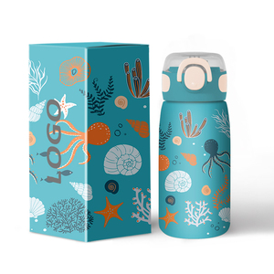  Thermos à vide pour enfants, logo personnalisé, portable, double paroi, anti-fuite, bouteille d'eau pour l'école - Product Image 1