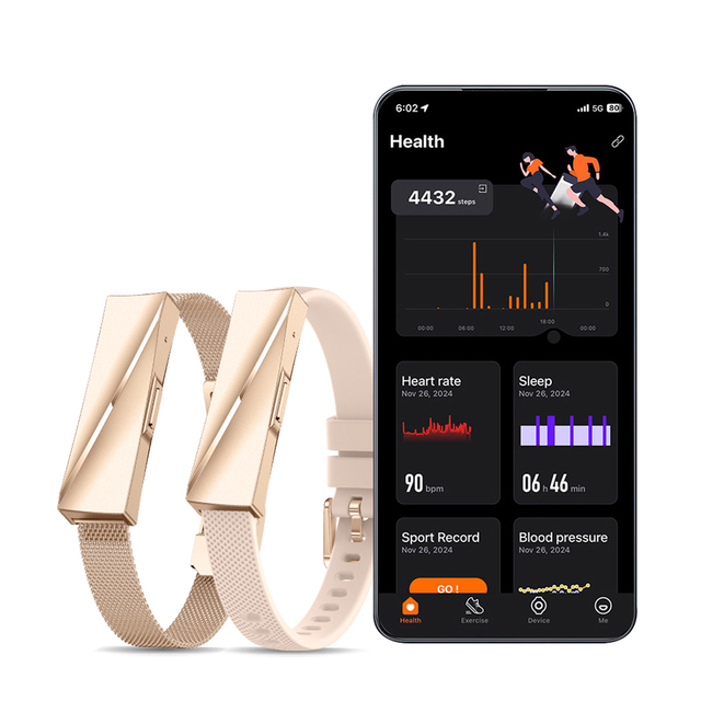 2025 DS01 Relojes Smart Band Health Screenless Bracelet Sleep Monitoring Sports AI Health Monitoring Smart Watch for Ladies