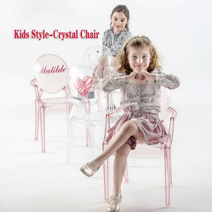 Vente en gros de meubles pour enfants, <span class=keywords><strong>fauteuil</strong></span> à empiler transparent bleu enfants acrylique Pc fantôme chaises en plastique - Product Image 5