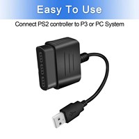 Adaptateur USB 2.0 pour cordon de câble de convertisseur PS2 pour PS2 vers PS3 adaptateur de contrôleur de jeu USB pour câble vidéo PS2 vers PC