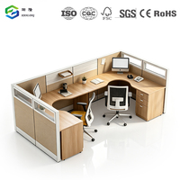 Fournisseur de mobilier de bureau, poste de travail moderne pour 2 personnes, solution de bureau modulaire en aluminium, projet pour hôpital, école