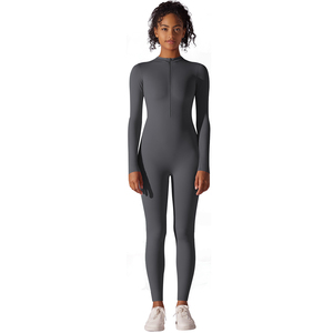 Mono de Yoga de manga larga para mujer, Mono de una pieza para gimnasio, fitness, entrenamiento, baile, pilates y ropa deportiva - Product Image 2