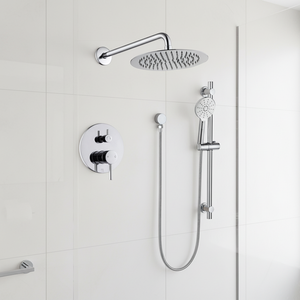 8-Zoll-Regenduschsystem Bad armatur Set Wand montage 2-Funktionen-Duschsysteme mit Regen dusche und Handheld Spra - Product Image 4