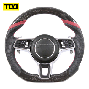 พวงมาลัยคาร์บอนไฟเบอร์แท้ TDD สำหรับ Porsche 911 718 918 Cayman Taycan 996 997 987 991 Panamera Macan Cayenne Cayman - Product Image 1