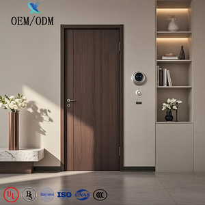 Venta Puerta de madera Proyecto de laminado interno Diseño de puerta Interior Cristal de carbono Impreso <span class=keywords><strong>Puertas</strong></span> de madera de fuego sólido para habitación interior - Product Image 1