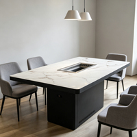 Table de barbecue commerciale de luxe Jilu Factory, sans fumée, auto-purifiante, avec échappement inférieur pour rôtir la viande, idéale pour les bistrots