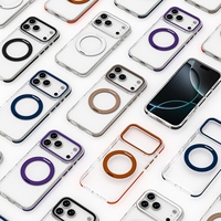 Étui avec béquille rotative à 360° pour iPhone 18 17 Pro Max 15 14 13 12 11 16 S25Ultra, coque rigide transparente avec pare-chocs magnétique pour téléphone portable 17