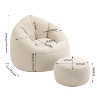 Modernes Canapé Schaumstoff-Vakuum-Kompressionssofa Schwammstoff Einzelnes Modulares Komprimiertes Sofa Weiß US-Dropshipping Möbelset