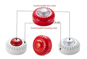 Sirena Estroboscópica Contra Incendios de Tono Continuo, LED, Montaje en Pared, DC12-24V, 60fpmin, para Alarma de Incendio, Venta al Por Mayor de Fábrica - Product Image 4