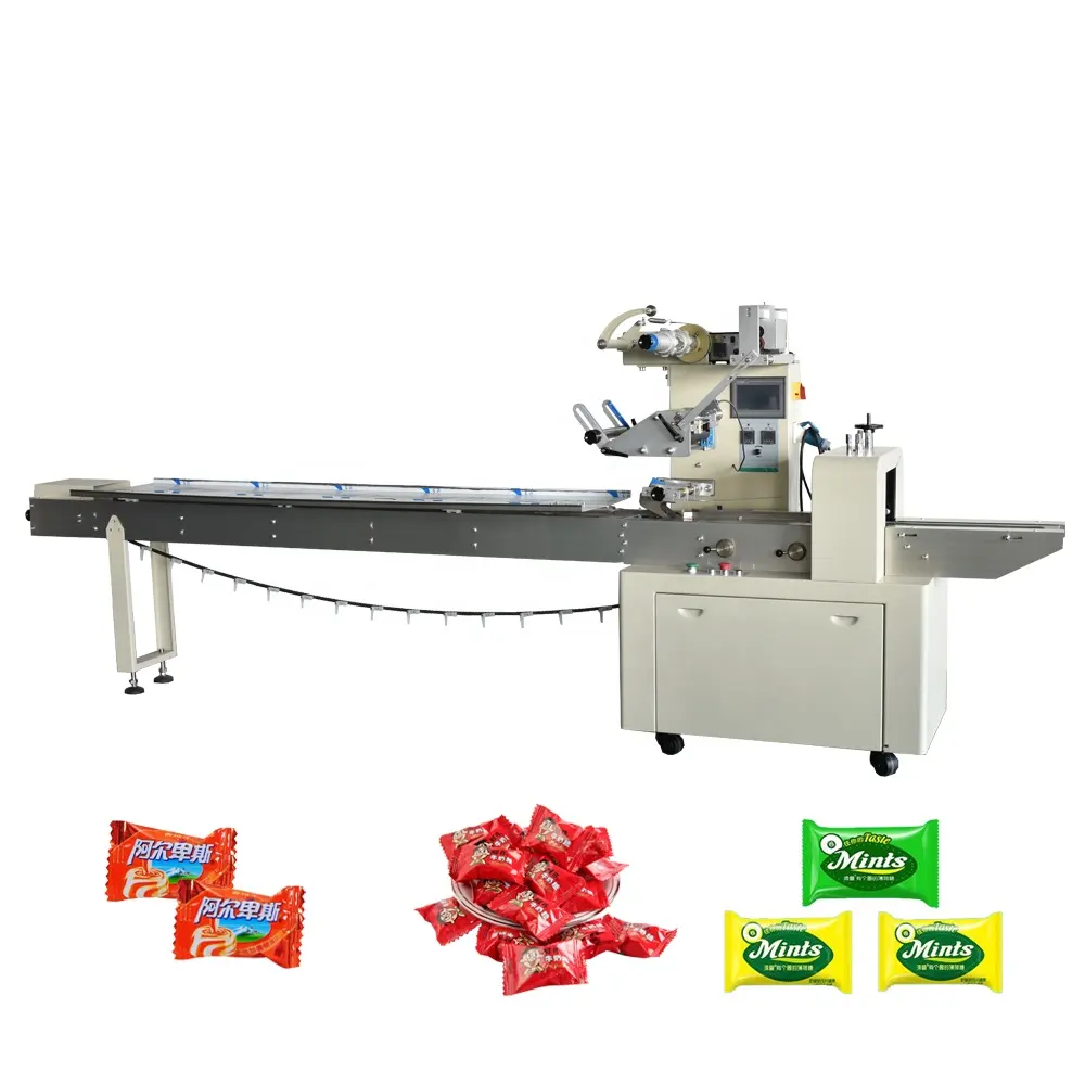 DY-100E Flow Small Sweet Hard Soft Candy Pillow type Packing Machine