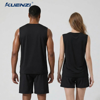 Débardeur invisible sans manches Kuenzi personnalisé avec logo, coupe classique 4X, 100 % coton 220 GSM, pour femme