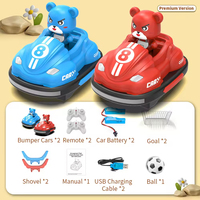 Vente en gros de deux voitures pare-chocs télécommandées Ensemble de jouets de combat avec conducteur d'éjection Effets sonores Lumière LED et action sans fil