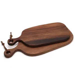 キッチンウォールナット木製サービングトレイチーズパンまな板手作り木製バランスボード