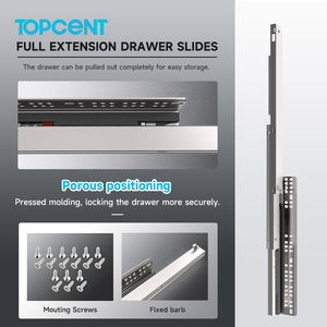Topסנט מגירה מתחת מגלשות שקופיות הרהיטים הסיטונאיים 3 רצי ערוץ טלסקופי - Product Image 4