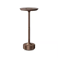 Lampe de bureau LED moderne sans fil à gradation tactile rechargeable pour hôtels Lampe de table à batterie LED au design simple