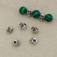 Perles squelette en métal argenté et bronze antique pour la fabrication de bijoux DIY