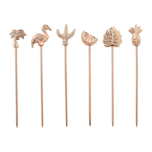 Palillos de Cóctel o Palillos para Martini de Acero Inoxidable Color Oro Rosa, Palillos Reutilizables para Pesca con Mosca Seca <span class=keywords><strong>Catskill</strong></span> Blue Ice de España Yichang - Product Image 1