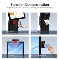 Nouveau design, borne interactive tactile 21,5 pouces, kiosque mural, kiosque de sol, terminal personnalisable avec NFC et caméra