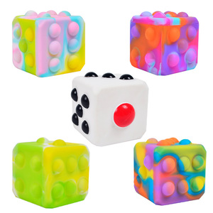 Cross-Border Silicone Decompression Ball New Rodent Pioneer <b>Cube</b> Bubble Music Toy for Girls' Parties - Product Image 2
