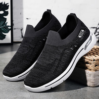 Chaussures de course décontractées pour hommes, nouvelle collection printemps-été-automne, respirantes, en tissu uni, baskets à absorption des chocs