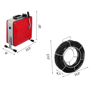 Popular en Europa, limpiador de drenaje de tuberías de 20-150mm, máquina de limpieza de 45m de longitud máxima, equipo profesional, máquina de limpieza de drenaje - Product Image 2