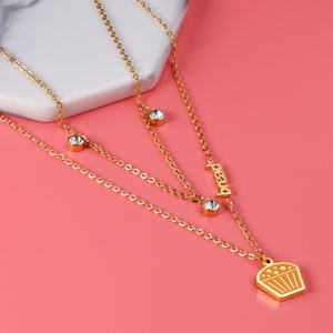 Free Shipping Women Earrings Necklaces Jewelry Stainless Steel Rose Gold Plated Diamond <b>Crystal</b> Food Pendant <b>Bangle</b> <b>Bracelets</b> - Product Image 6