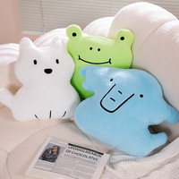 Nouvelle série personnalisée d'animaux 2026 : Coussin de canapé ou de voiture en peluche, adapté à toutes les saisons - Grenouille