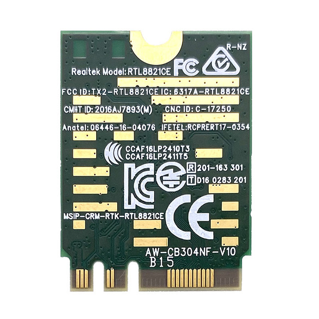Realtek RTL8821CE AW-CB304NF 802.11AC 1X1 NGFF M.2 Dual Band 2.4G 5G 433Mbps BT 4.2 Internal Laptop WiFi Wireless Network Card