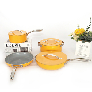 Chết Đúc Nhôm Không Dính Nồi Đặt Chất Lượng Cao Nấu Ăn Chậu Bộ Tùy Chỉnh Nồi Với Logo - Product Image 5