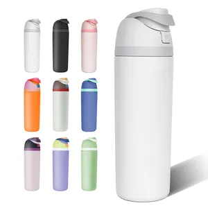 Toptan BPA ücretsiz çift duvar paslanmaz çelik termos Flask 316 vakum yalıtımlı su saplı şişe emzik Sip kapak