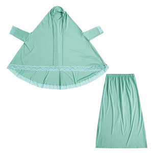 Set Modesto <span class=keywords><strong>per</strong></span> Bambine Musulmane 2 Pezzi Jilbab Abito da <span class=keywords><strong>Preghiera</strong></span> Abaya Khimar Hijab Gonna Completo <span class=keywords><strong>per</strong></span> Bambini CD0020 - Product Image 5