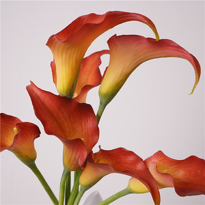 RK243 Fiori Artificiali Calla Lily in EVA a Stelo <span class=keywords><strong>Lungo</strong></span>, Bianchi e <span class=keywords><strong>Viola</strong></span>, Effetto Realistico, per Decorazioni Casa e Matrimonio - Product Image 4