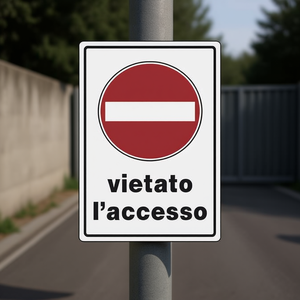 Señal de Prohibido el Paso 20x30 cm, Placa de Advertencia de Tráfico - Product Image 1