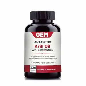 Cápsulas de Aceite de Krill Halal OEM ASAP de 1000 mg, Omega 3, EPA, DHA, Astaxantina, Suplemento de 500 mg de Aceite de Krill - Product Image 1