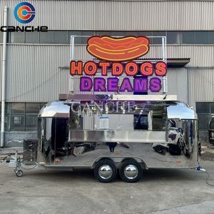 Carrito Móvil Multifuncional para Venta de BBQ, Café, Crepas, Máquina de Granizados, Camiones de Helados, Refrigerado, Aislado, de Acero Inoxidable, para Venta de Aperitivos - Product Image 6