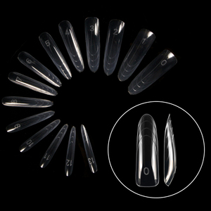 Moldes Duales para Uñas Rusas de Almendra con Logotipo Personalizado, Moldes Superiores de PP, Guía para Extensión de Uñas con Gel - Product Image 1