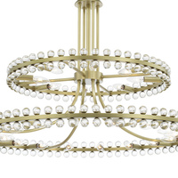 Lustre moderne de luxe en verre massif avec cadre métallique, lampe suspendue multi-niveaux pour table à manger, salon, hall d'hôtel