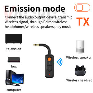 Transmisor y Receptor de Audio Inalámbrico 5.4, Adaptador Inalámbrico de <span class=keywords><strong>Música</strong></span> Estéreo HD Hifi con Micrófono de 3.5MM AUX para Automóvil, Avión, TV, <span class=keywords><strong>PC</strong></span>, Altavoz - Product Image 4