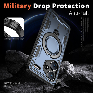 Ốp điện thoại Redmi Note 13 Pro Plus 5G Ốp lưng Lai TPU + PC mỏng có chân đế xoay 360 ° kèm chân đế và tay cầm chống sốc - Product Image 2