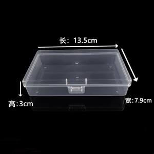 Caja de Almacenamiento Transparente Rectangular de Plástico PP de Color Sólido de 34 g, Organizador de Componentes de Joyería de 13.5 cm, Contenedor de Escritorio con Tapa Abatible - Product Image 5