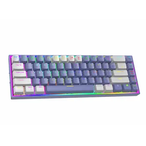 COUSO Unique Design 68 Keys Bluetooth Mechanical Keyboard RGB Backlit Red Switch Gamer 65% Wireless Gaming Keyboard