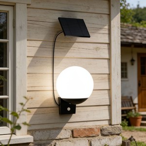 Xinhuiyuan <b>Solar</b> Wall Light 10W Outdoor Glass <b>Ball</b> Lamp Waterproof Garden Villa Landscape Decorative Lighting - Product Image 1