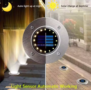Nouveau LED extérieur solaire 20 LED lampes enterrées LED <span class=keywords><strong>chemin</strong></span> de jardin pelouse lumière solaire alimenté sous terre lumières de terrier - Product Image 3