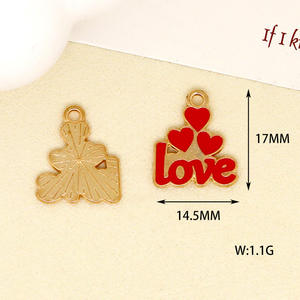 Collar con Colgante de Corazón de Melocotón con Llave de Amor y Aceite que Gotea, Accesorios para el Día de San Valentín, Hazlo Tú Mismo - Product Image 6