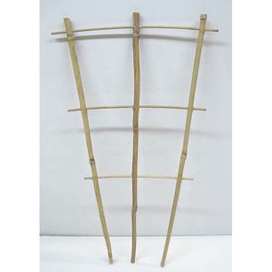 Treillis en <span class=keywords><strong>bambou</strong></span> naturel de 18 pouces de haut à 3 niveaux combiné à 2 échelles pour plantes grimpantes pour clôtures agricoles et sportives - Product Image 2
