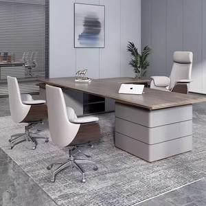 Chaise de bureau moderne à dossier haut en cuir PU, chaise de direction ergonomique pivotante pour la maison, le bureau et l'usage commercial - Product Image 1