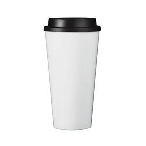 To Go Reusable Easy Carry Hot Sale Custom Logo Printed Office Outdoor Plastic Coffee Mug 16 Oz
